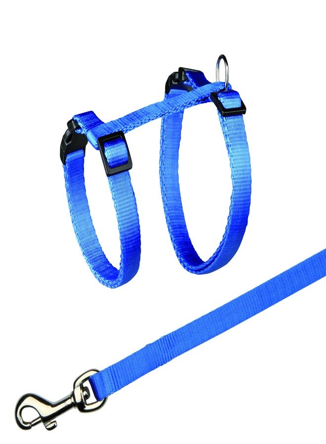 تريكسي سرج تريكسي للقطط مع مقود، قابل للتعديل، مزود بإبزيمات كبس، وحلقة D قوية، آمن للقطط والكلاب الصغيرة، مقود بطول 1.20 متر، متعدد الألوان (احصل على لون واحد عشوائي) - Image 1